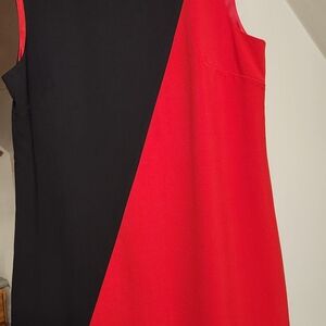 Nine West Asymmetrical Black and Red Dress